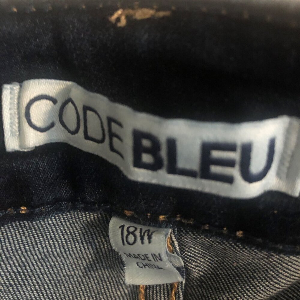 Code Bleu dark denim high rise skinny jeans 29 in inseam size 18W - Picture 5 of 6